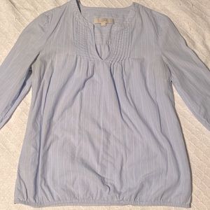 Loft pintuck popover top